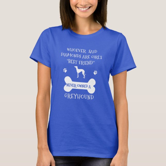 T-shirt Greyhounds est le meilleur ami d'une fille (Devant)