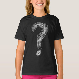 T-shirt Gribouillis confus point d'interrogation chaos sur