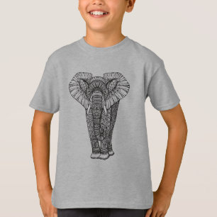 T-shirt Griffonnage d'éléphant modelé par imaginaire