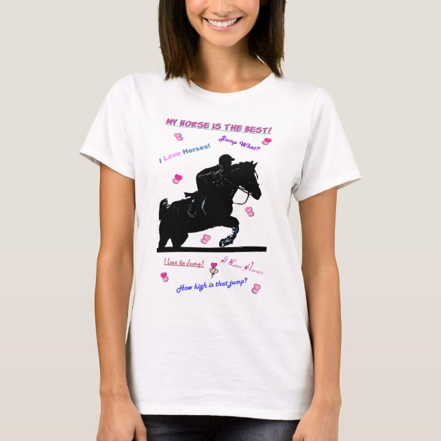 T-shirt Griffonnages de cheval (Devant)
