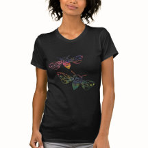 Griffonnages multicolores d'abeille