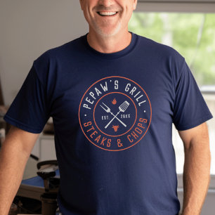 T-shirt Grill de Pepaw Année personnalisée établie
