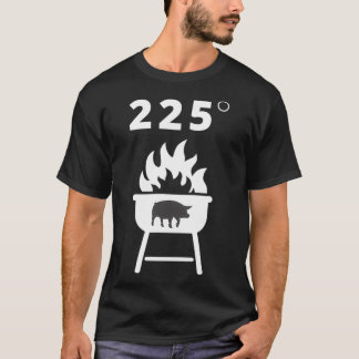 T-shirt Grill Master Grilling BBQ 225 Degrees Smoker Graph