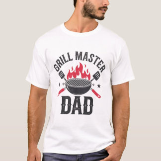 T-shirt Grill Master Papa - Drôle BBQ Fête des pères cadea