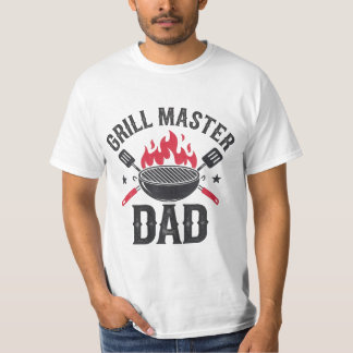T-shirt Grill Master Papa - Drôle BBQ Fête des pères cadea
