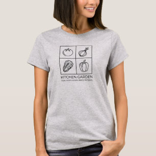 T-shirt Grille de jardin potager minimaliste Esthétique
