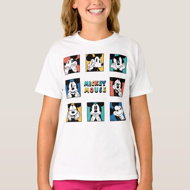 T-shirt Grille de souris couleur Mickey (Devant)