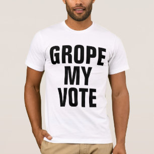 T-shirt Grille mon vote anti-Trump Texte