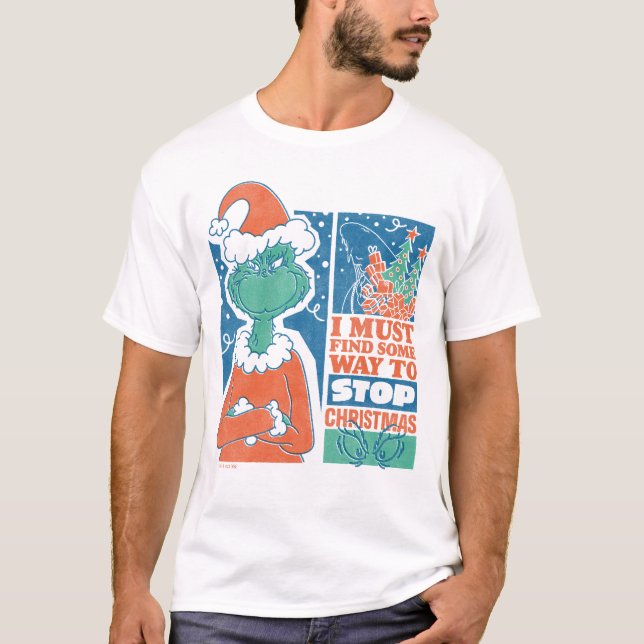 T-shirt Grille | Stop Christmas Vintage Graphic (Devant)