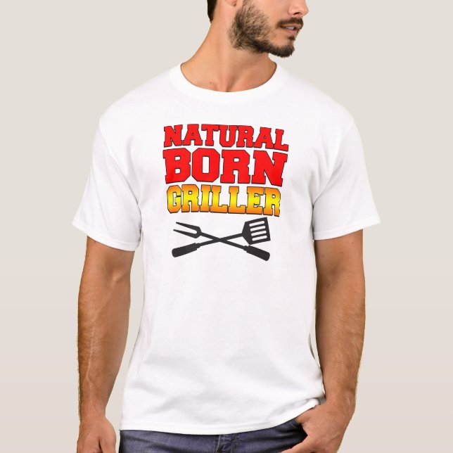 T-shirt Griller naturel né (Devant)