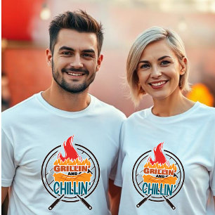 T-shirt Grillin and Chillin BBQ Grill Unisex