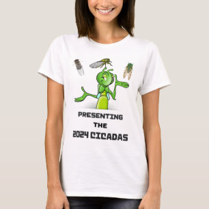 T-shirt Grillon drôle présentant des cigales insectes enva