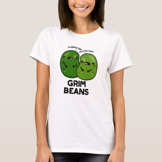 T-shirt Grim Haricots Fruits de légumes amusants (Devant)