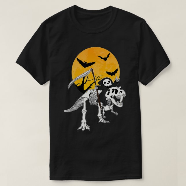 T-shirt Grim Reaper Scythe équitation Skeleton TRe Paranor (Design devant)