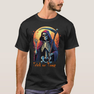 T-shirt Grim Reaper Trick ou traiter Halloween Tee