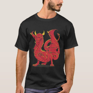 T-shirt Grimmy Red Dragon Chinois Rouge