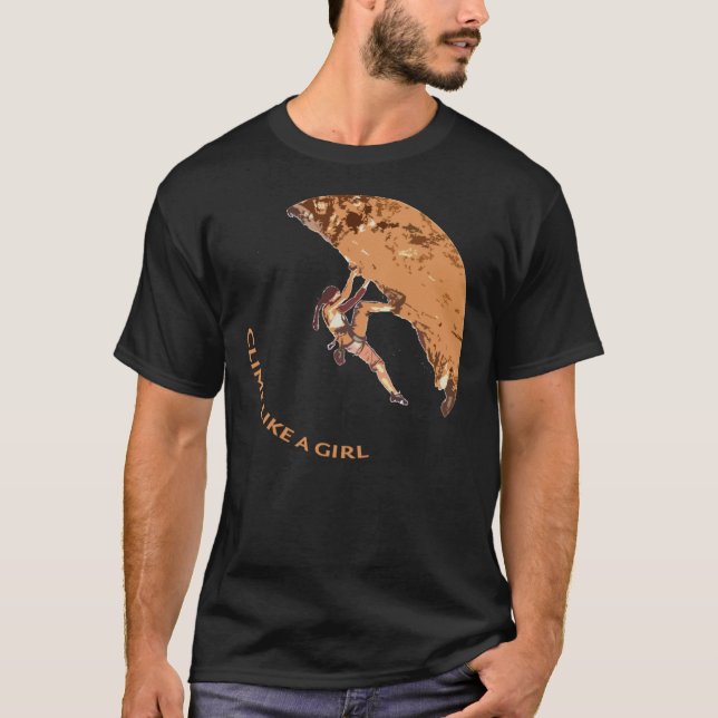 T-shirt Grimper comme une Escalade rock fille Bouldering C (Devant)