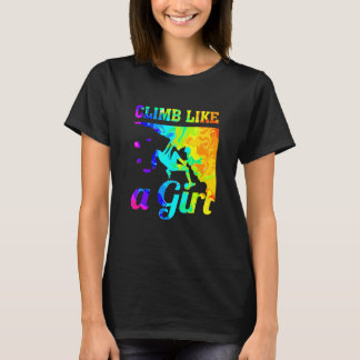T-shirt Grimpeur de blocs Grimpeur de rochers Escalade Gri