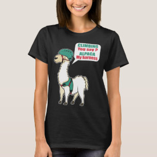 T-shirt Grimpeur de montagne d'alpaga et fan d'alpaga