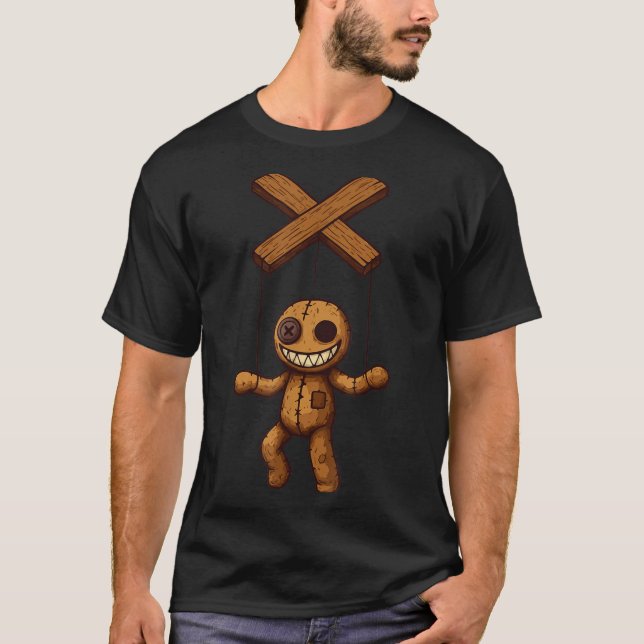 T-shirt Grimstring – Soky Playful Puppet Marionette Cartoo (Devant)