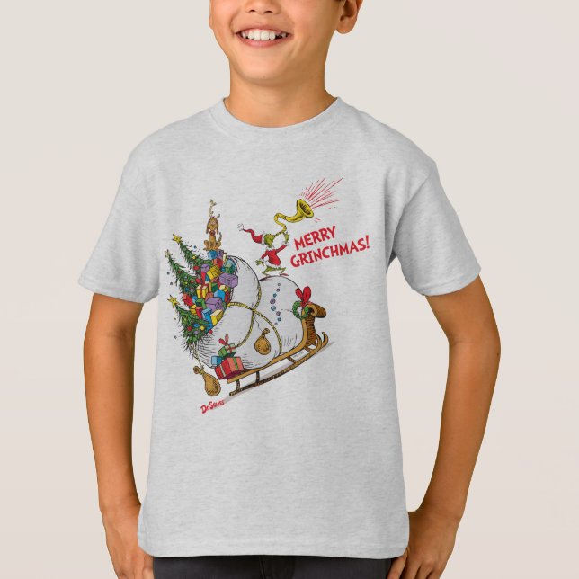 T-shirt Grinch classique | Joyeux Grinchmas ! (Devant)