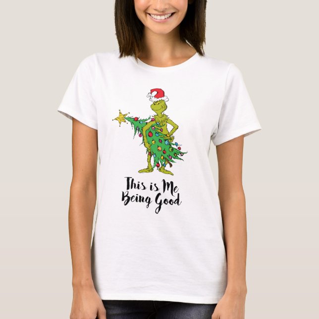 T-shirt Grinch classique | Naughty (Devant)