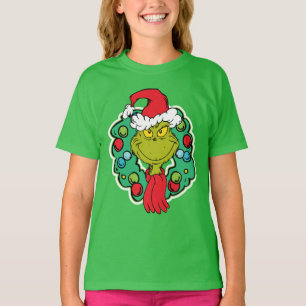 T-shirt Grinch Couronne de Noël