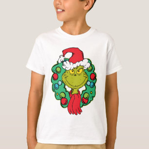 T-shirt Grinch Couronne de Noël