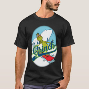 T-shirt Grinch en snowboard