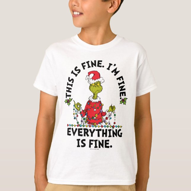 T-shirt Grinch | Everything is Fine (Devant)