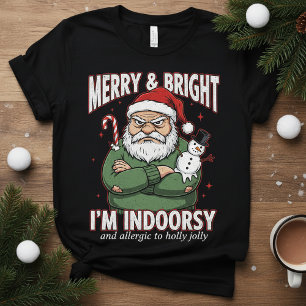 T-shirt Grincheux Santa "Je suis casanier", Noël d