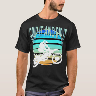 T-shirt Gripper Et Rip It Dirt Vélo Retro Freestyle MX
