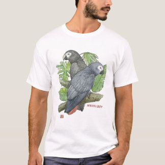 T-shirt Gris africains tropicaux