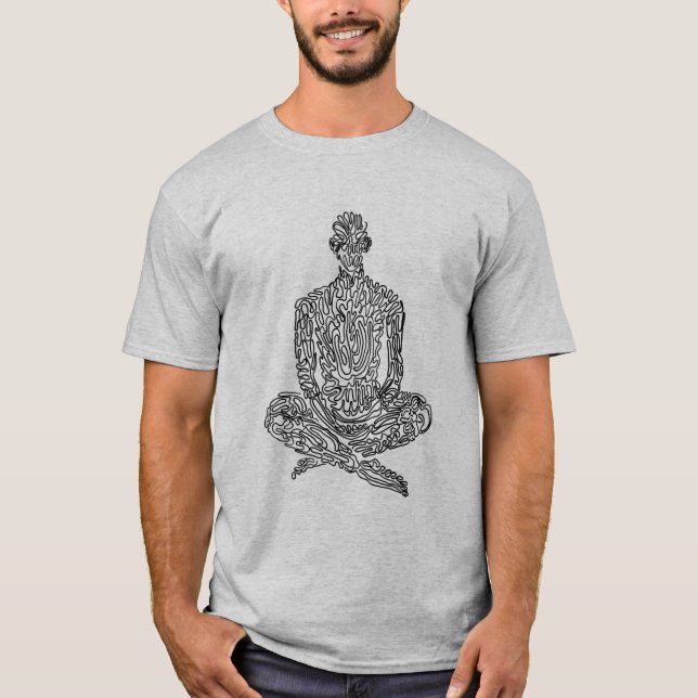 T-shirt (Gris avec le noir) importation esthétique (Devant)