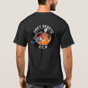 T-shirt gris d'obscurité d'amis de béret