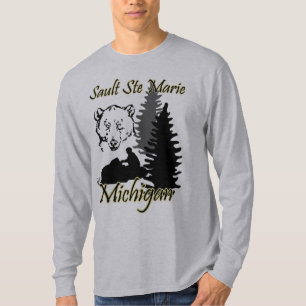 T-shirt Gris d'ours de Snowmobile de chambre Marie