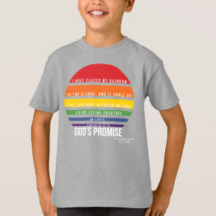 T-shirt gris du garçon Cercle arc-en-ciel