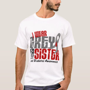 T-shirt GRIS d'USAGE du diabète I POUR MA SOEUR 6,2