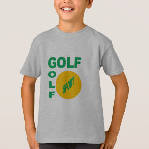 T-shirt gris enfants  DESIGN  GOLF  SPORT
