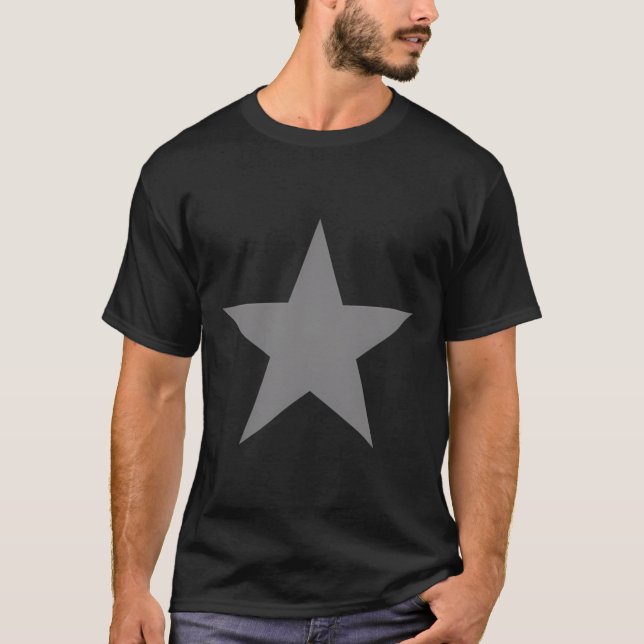 T-shirt Gris Étoile Sur Plusieurs Couleurs (Devant)