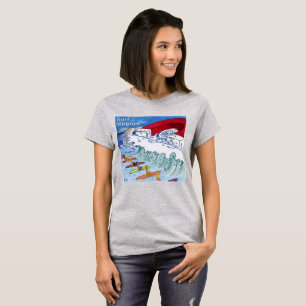 T-shirt gris femme Surf Magnet