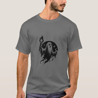 T-shirt gris homme avec Holding fantôme noir