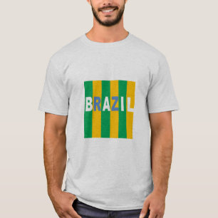 T-shirt gris homme  DESIGN  BRAZIL