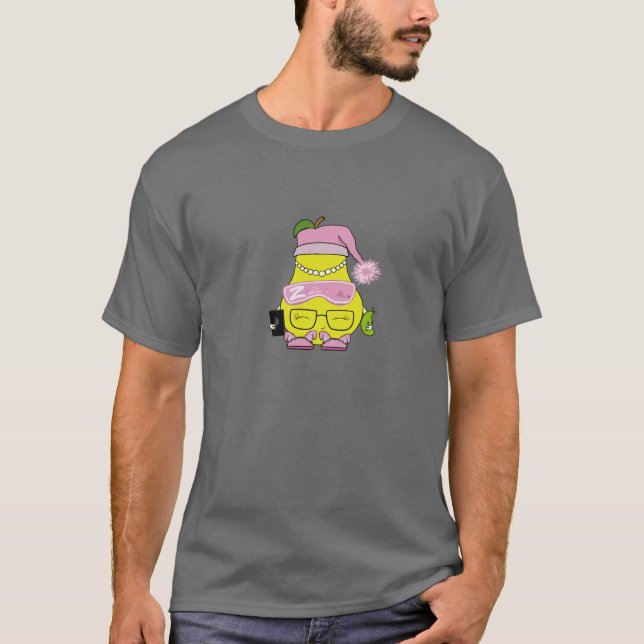 T-shirt gris poire au temps du lit (Devant)