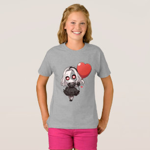 T-shirt gris pour enfants avec illustration adorab