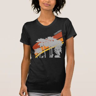 T-shirt Gris Silouhettes de paume d'AZ