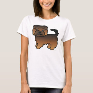 T-shirt Grizzle Norfolk Terrier Cute Cartoon Chien