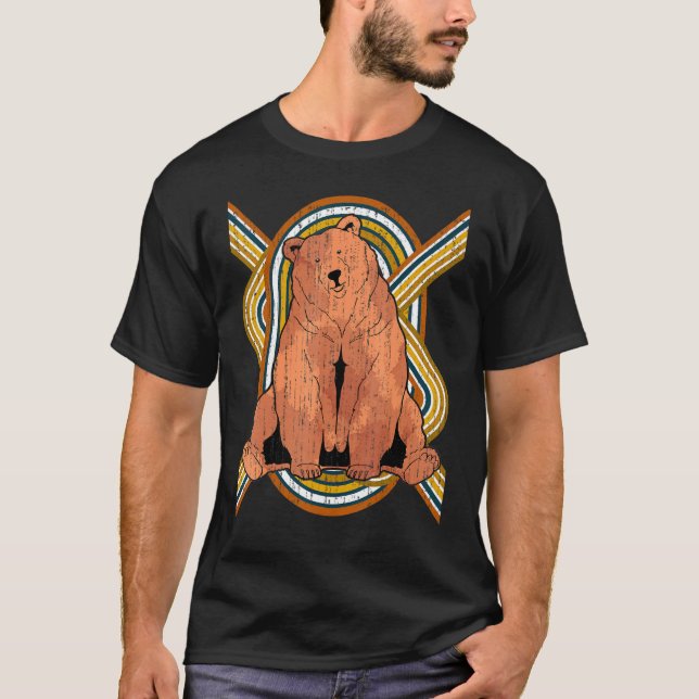 T-shirt Grizzli Ours Lover Forêt Nature Animaux B Animaux  (Devant)