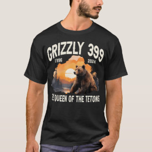 T-shirt Grizzly 399 Ours Reine Du Teton Vintage