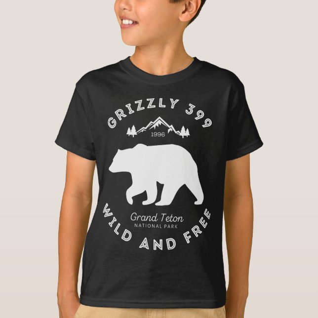 T-shirt Grizzly 399 Parc national sauvage et gratuit de Gr (Devant)
